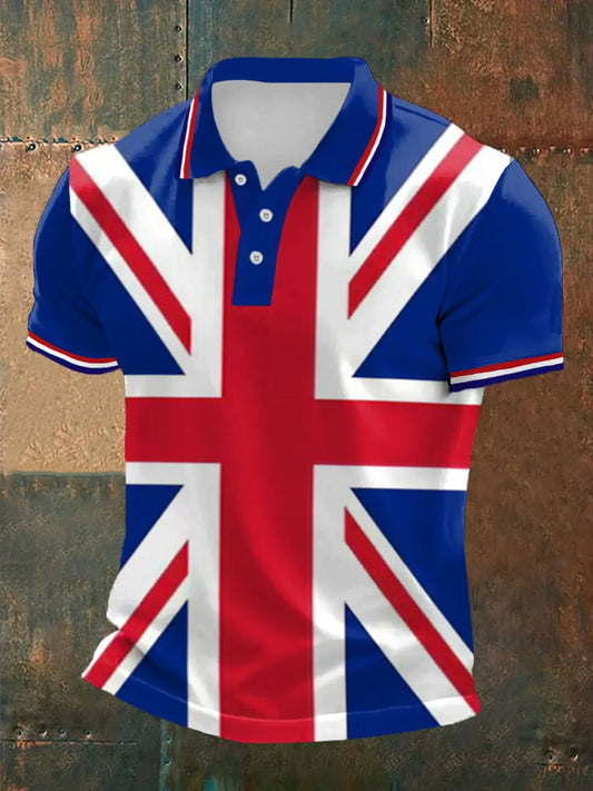 Men's UK Flag Print Casual Top trupatriotic