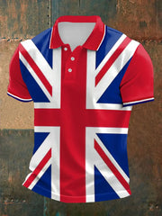 Men's UK Flag Print Casual Top trupatriotic