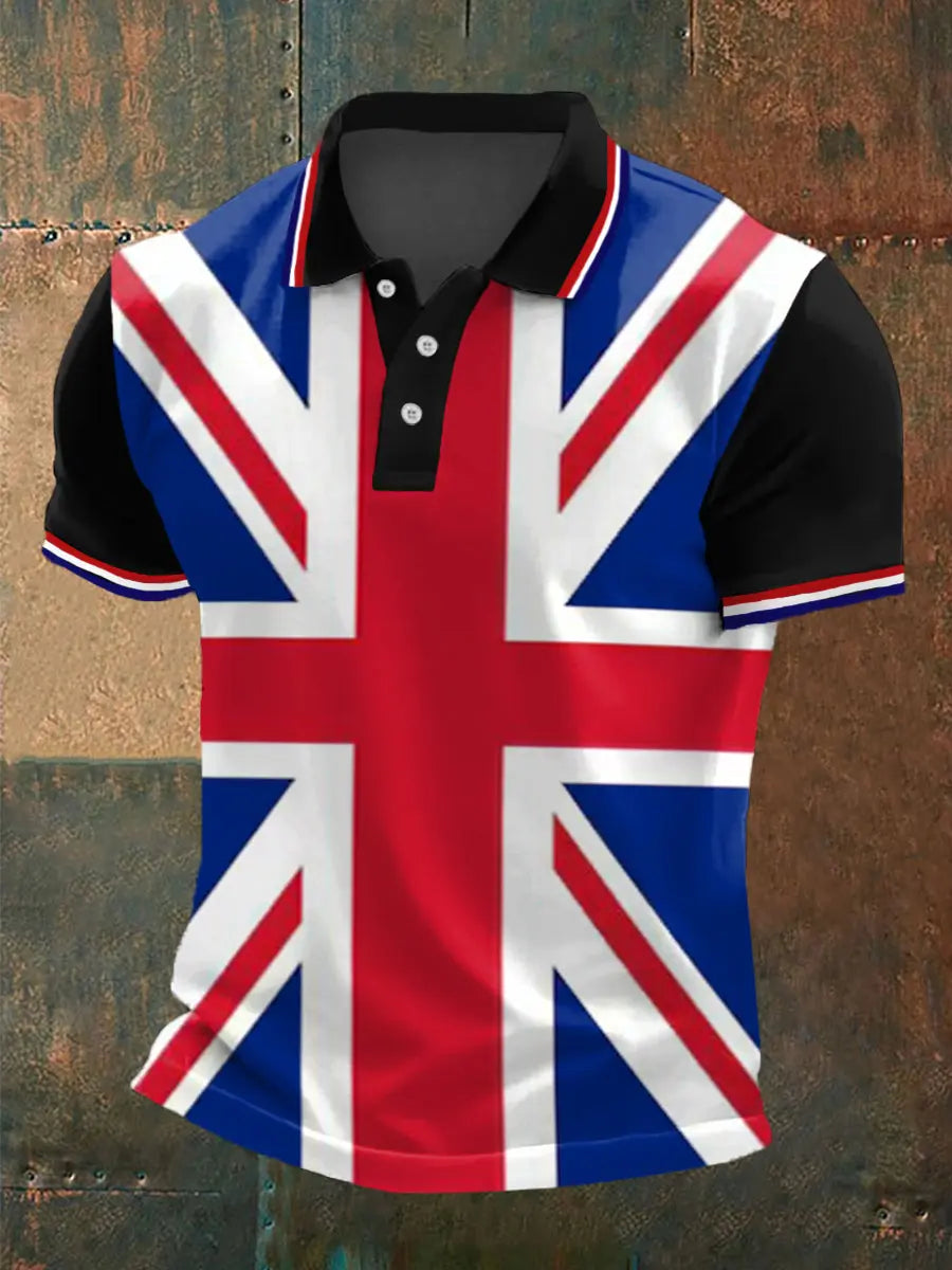 Men's UK Flag Print Casual Top trupatriotic