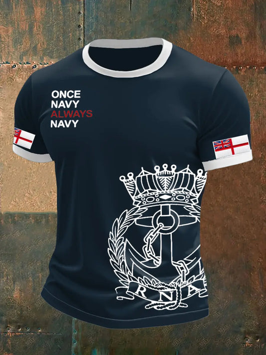 Men's Royal Navy Veteran Printed T-shirt trupatriotic