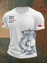 Men's Royal Navy Veteran Printed T-shirt trupatriotic