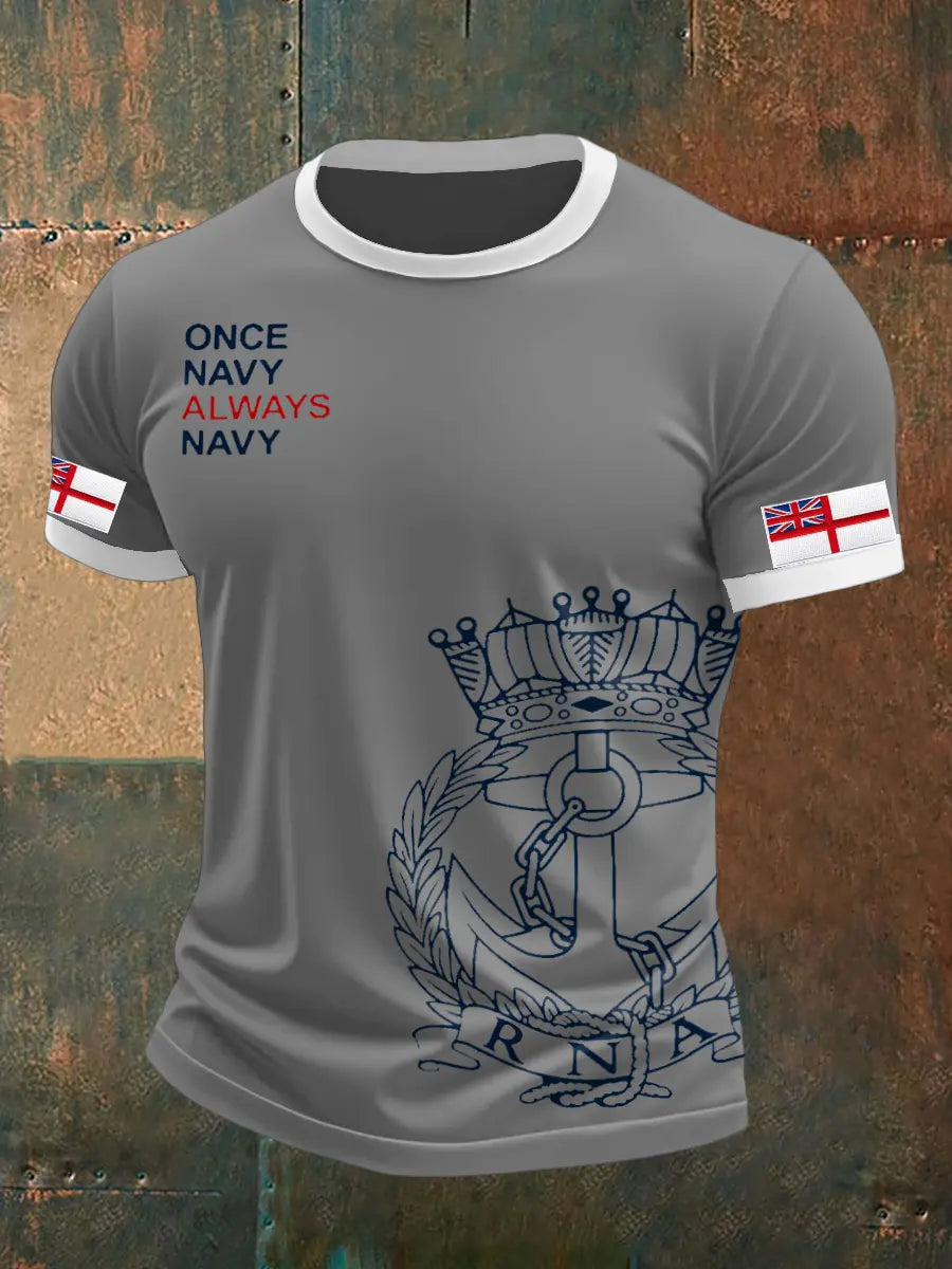 Men's Royal Navy Veteran Printed T-shirt trupatriotic