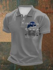 Men's Royal Navy Veteran&Rum Printed Casual Tops trupatriotic