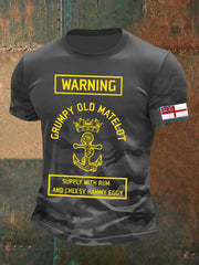 Men's Royal Navy Veteran&Rum Printed T-Shirt trupatriotic