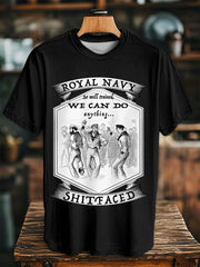 Unisex Vintage Royal Navy Dancing Team Print Casual Tee trupatriotic