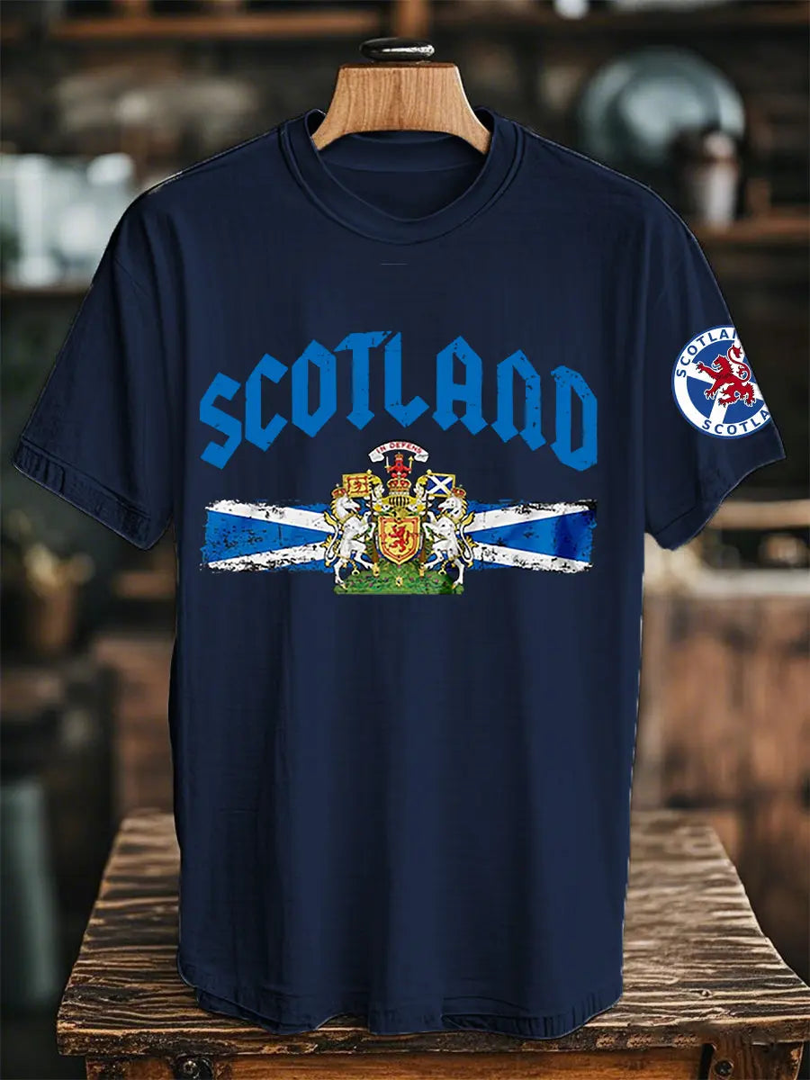 Unisex Scottish Flag Short Sleeves T-shirt trupatriotic