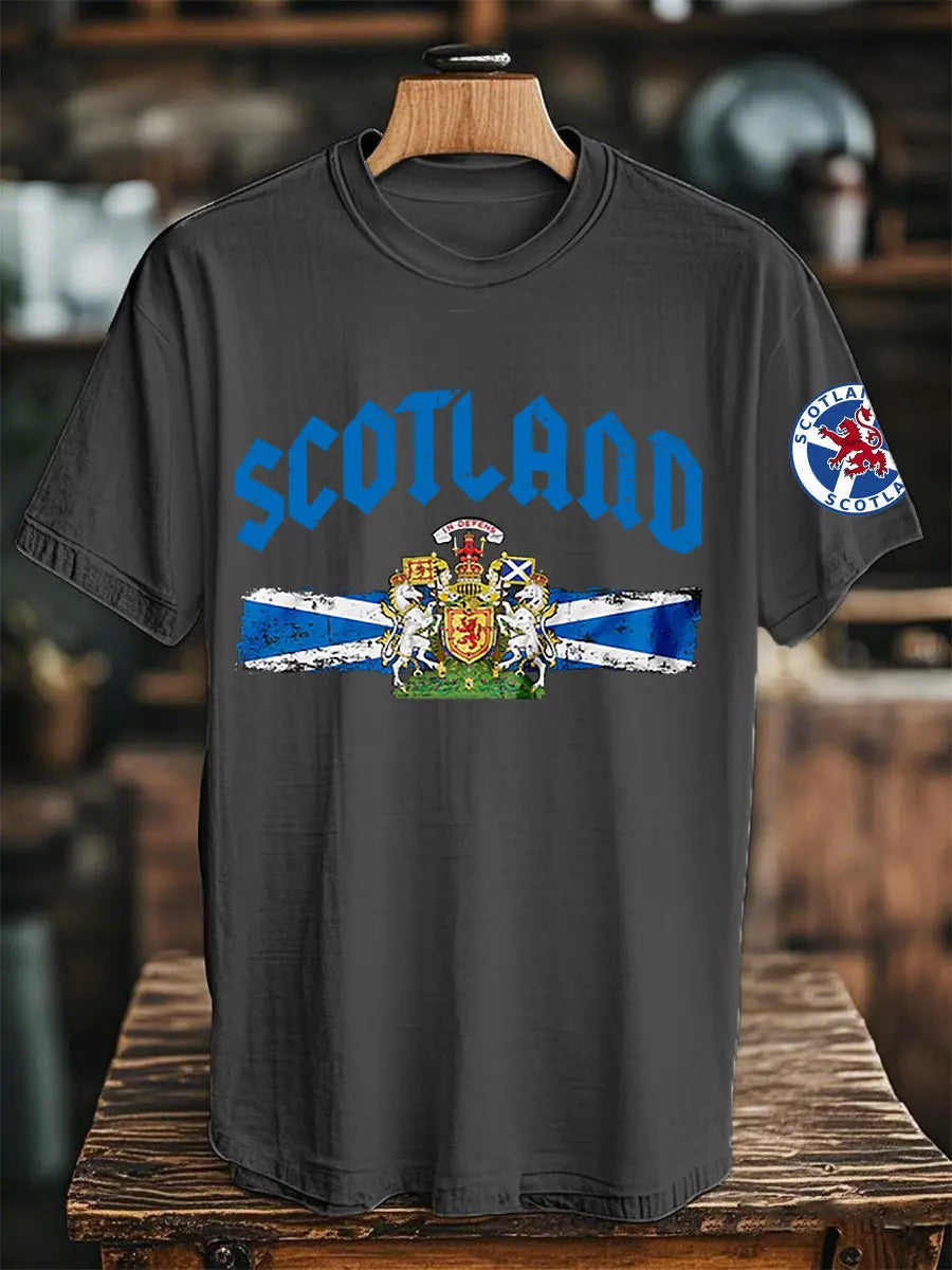 Unisex Scottish Flag Short Sleeves T-shirt trupatriotic