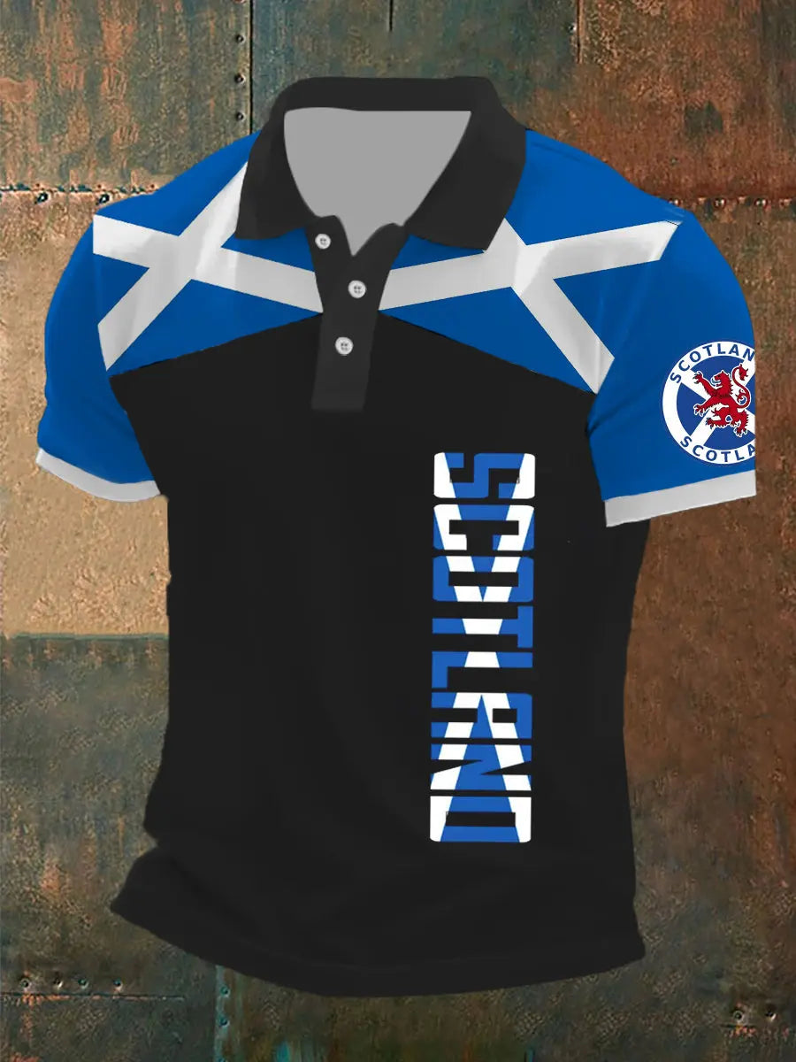 Men's Scottish Flag Short Sleeves Top trupatriotic