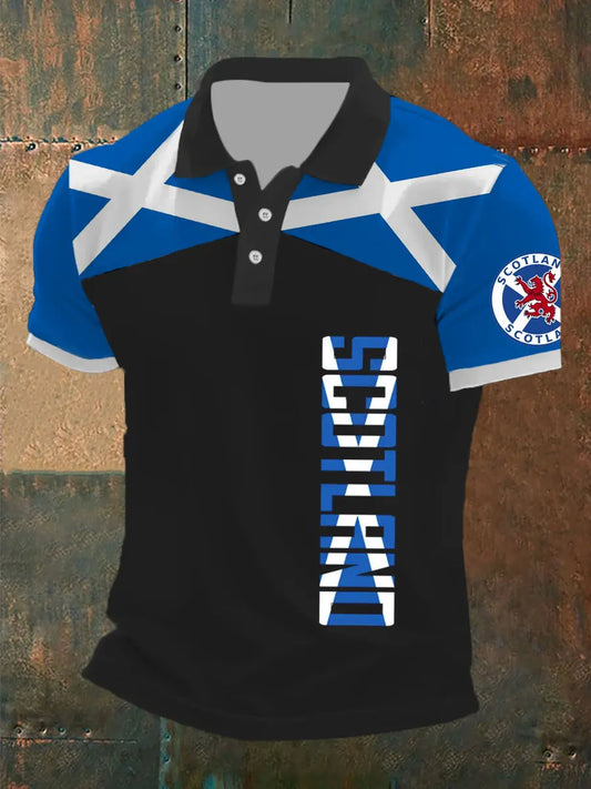 Men's Scottish Flag Short Sleeves Top trupatriotic