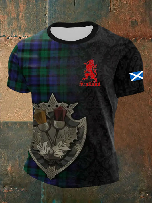 Men's Scottish Flag Short Sleeves T-shirt trupatriotic
