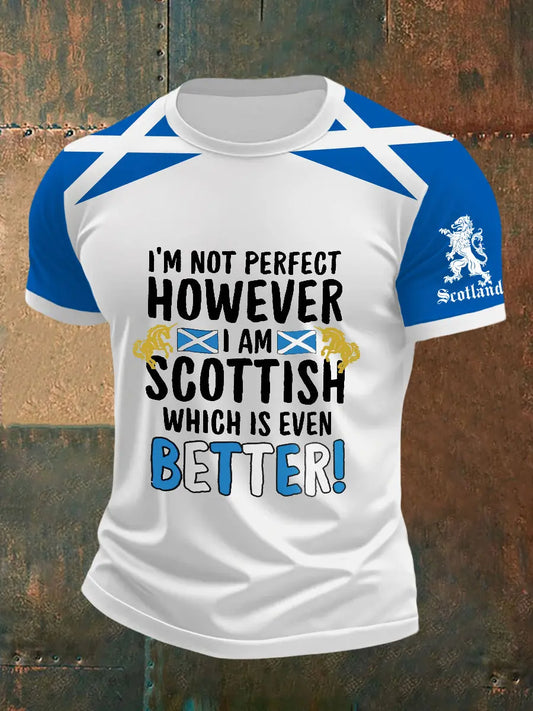 Men's Scottish Flag Short Sleeves T-shirt trupatriotic