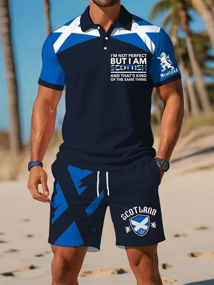 Men's Scottish Flag Short Sleeves Sets trupatriotic