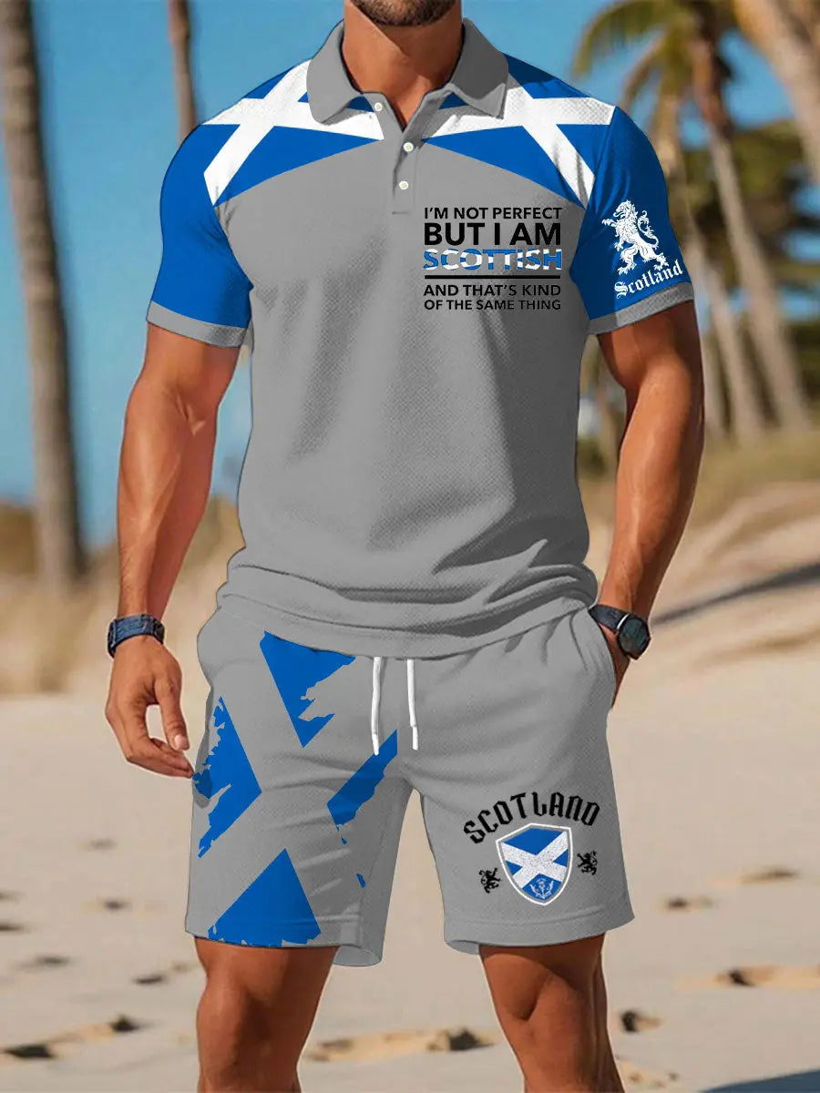 Men's Scottish Flag Short Sleeves Sets trupatriotic