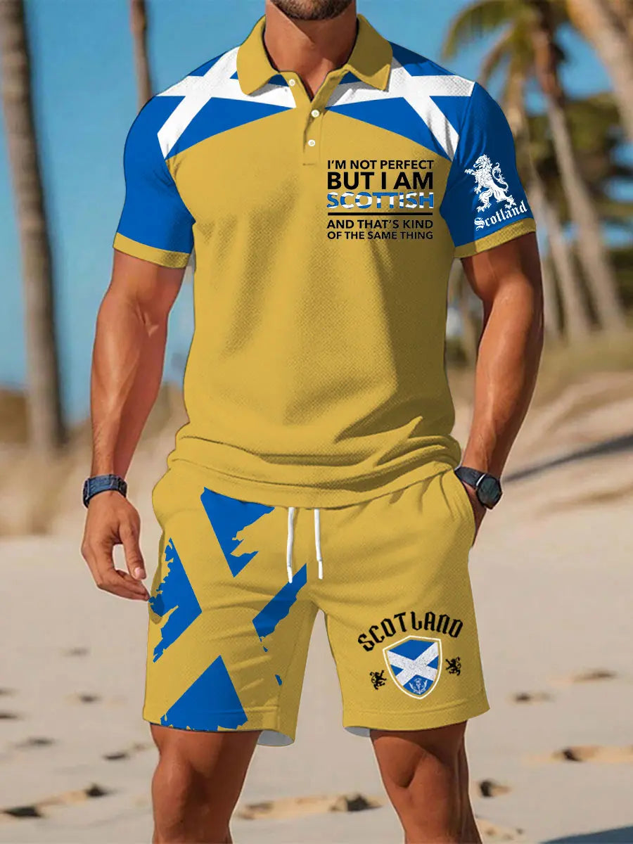 Men's Scottish Flag Short Sleeves Sets trupatriotic