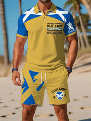 Men's Scottish Flag Short Sleeves Sets trupatriotic