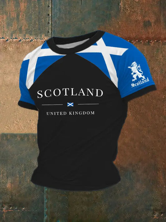 Men's Scottish Flag Short Sleeves T-shirt trupatriotic