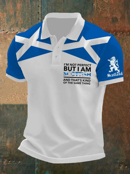 Men's Scottish Flag Short Sleeves Top trupatriotic