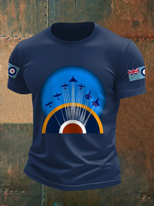 Men's RAF Wings Of Freedom Print Casual Tee trupatriotic