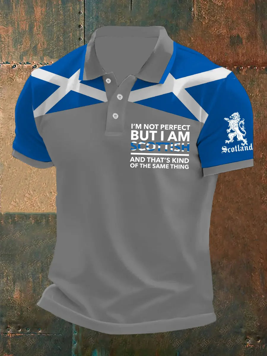 Men's Scottish Flag Short Sleeves Top trupatriotic