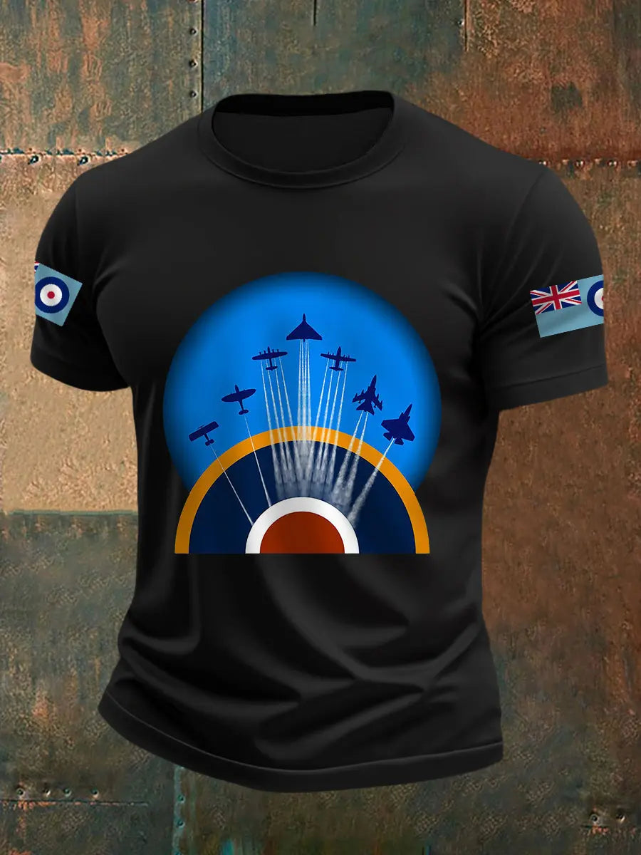 Men's RAF Wings Of Freedom Print Casual Tee trupatriotic