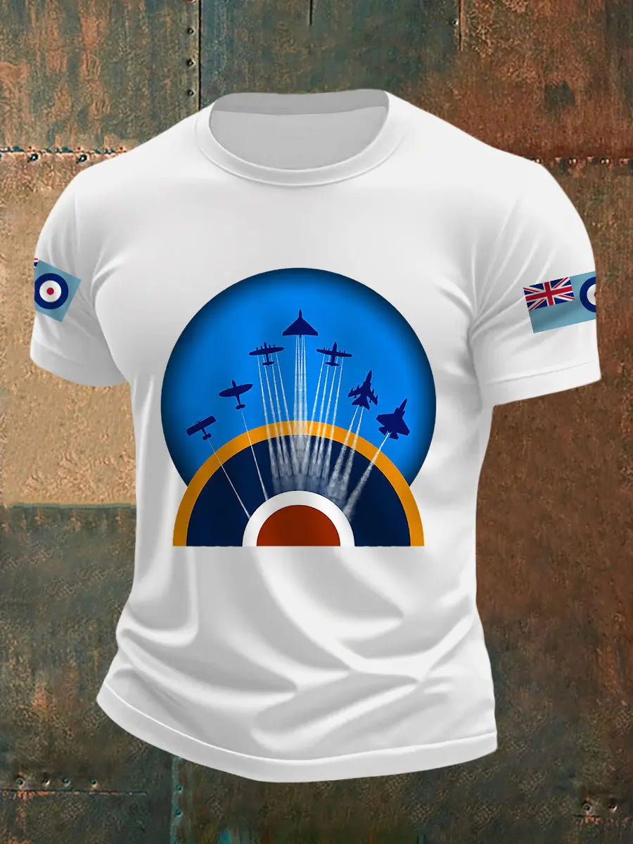 Men's RAF Wings Of Freedom Print Casual Tee trupatriotic