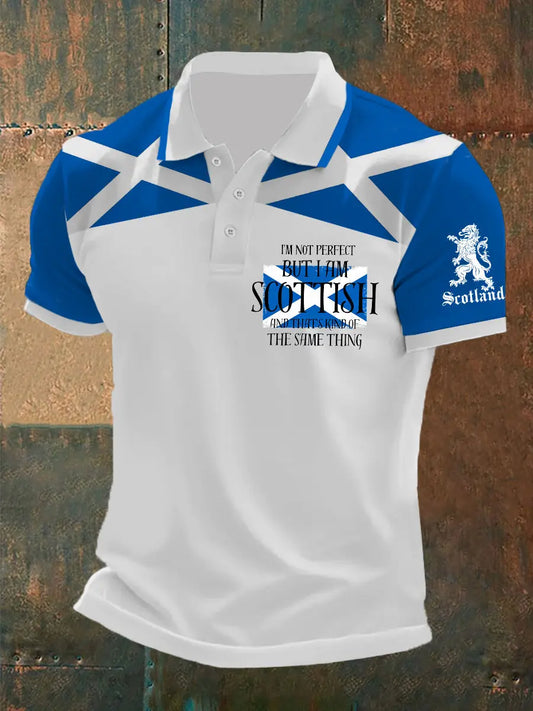 Men's Scottish Flag Short Sleeves Top trupatriotic