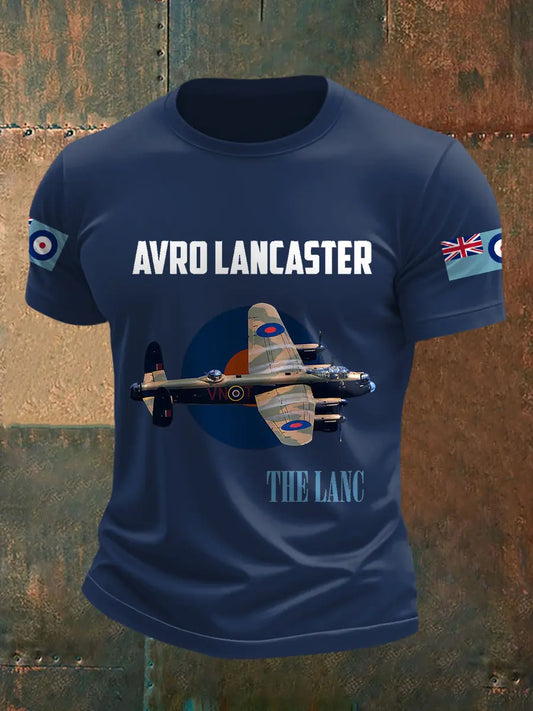 Men's Lancaster Bomber Print Casual Tee trupatriotic