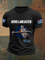 Men's Lancaster Bomber Print Casual Tee trupatriotic