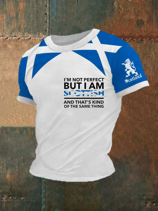 Men's Scottish Flag Short Sleeves T-shirt trupatriotic