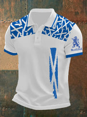 Men's  Scottish Flag Printed Short Sleeve Top trupatriotic