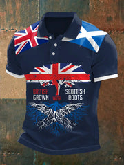 Men's Scottish Roots Print Casual Top trupatriotic