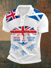 Men's Scottish Roots Print Casual Top trupatriotic