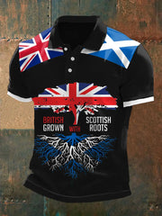 Men's Scottish Roots Print Casual Top trupatriotic