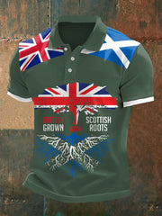 Men's Scottish Roots Print Casual Top trupatriotic