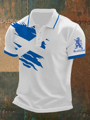 Men's  Scottish Flag Printed Short Sleeve Top trupatriotic