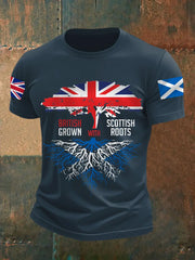 Men's Scottish Roots Print Casual Tee trupatriotic