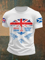 Men's Scottish Roots Print Casual Tee trupatriotic