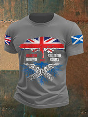 Men's Scottish Roots Print Casual Tee trupatriotic