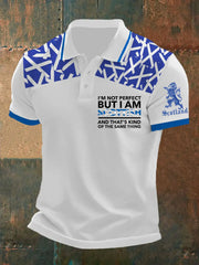 Men's Scottish Flag I Am Not Perfect But I Am Scottish That's About The Same Thing Short Sleeve Top trupatriotic