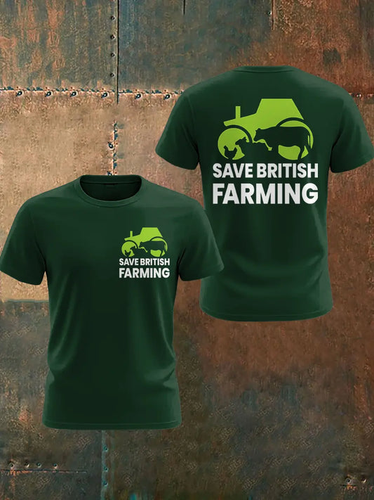 Men's Save British Farming Printed T-shirt trupatriotic