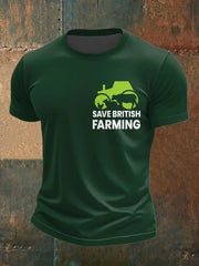 Men's Save British Farming Printed T-shirt trupatriotic
