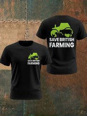 Men's Save British Farming Printed T-shirt trupatriotic