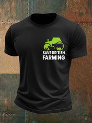 Men's Save British Farming Printed T-shirt trupatriotic