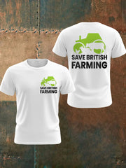 Men's Save British Farming Printed T-shirt trupatriotic
