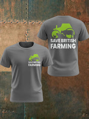 Men's Save British Farming Printed T-shirt trupatriotic