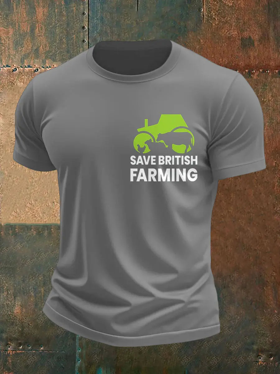 Men's Save British Farming Printed T-shirt trupatriotic