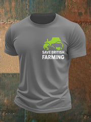 Men's Save British Farming Printed T-shirt trupatriotic
