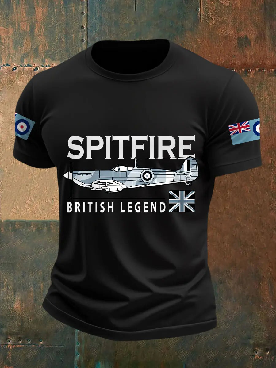 Men's Spitfire British Legend Print Casual Tee trupatriotic