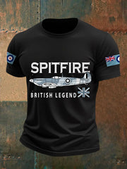 Men's Spitfire British Legend Print Casual Tee trupatriotic