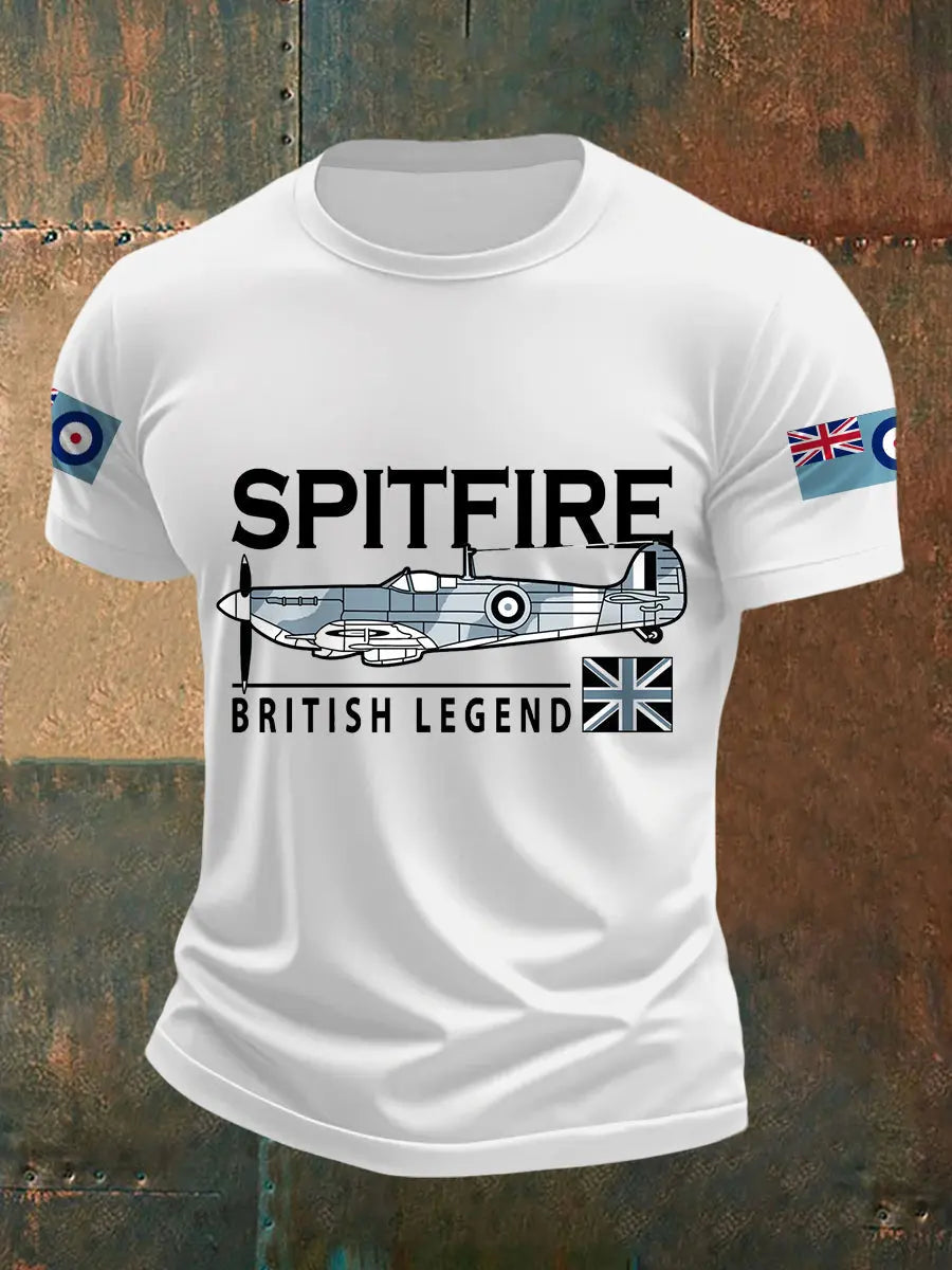 Men's Spitfire British Legend Print Casual Tee trupatriotic